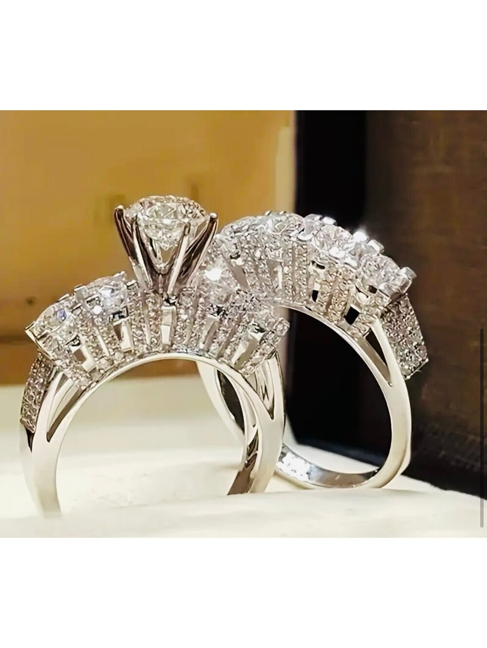 New - Engagement Style - Sparkling Zirconia Statement Ring